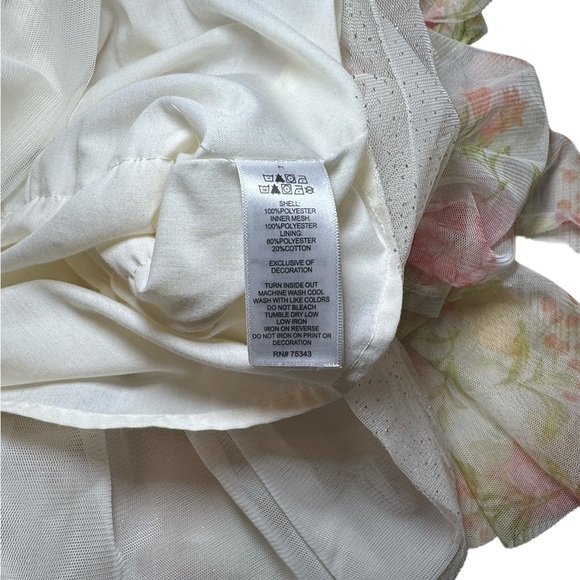 Rachel Zoe Floral Layered Tule Dress Girls Size 5T - Picture 6 of 10